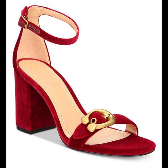 Coach Shoes - COACH MAYA SIGNATURE BUCKLE IN WINE COLOR SANDALS